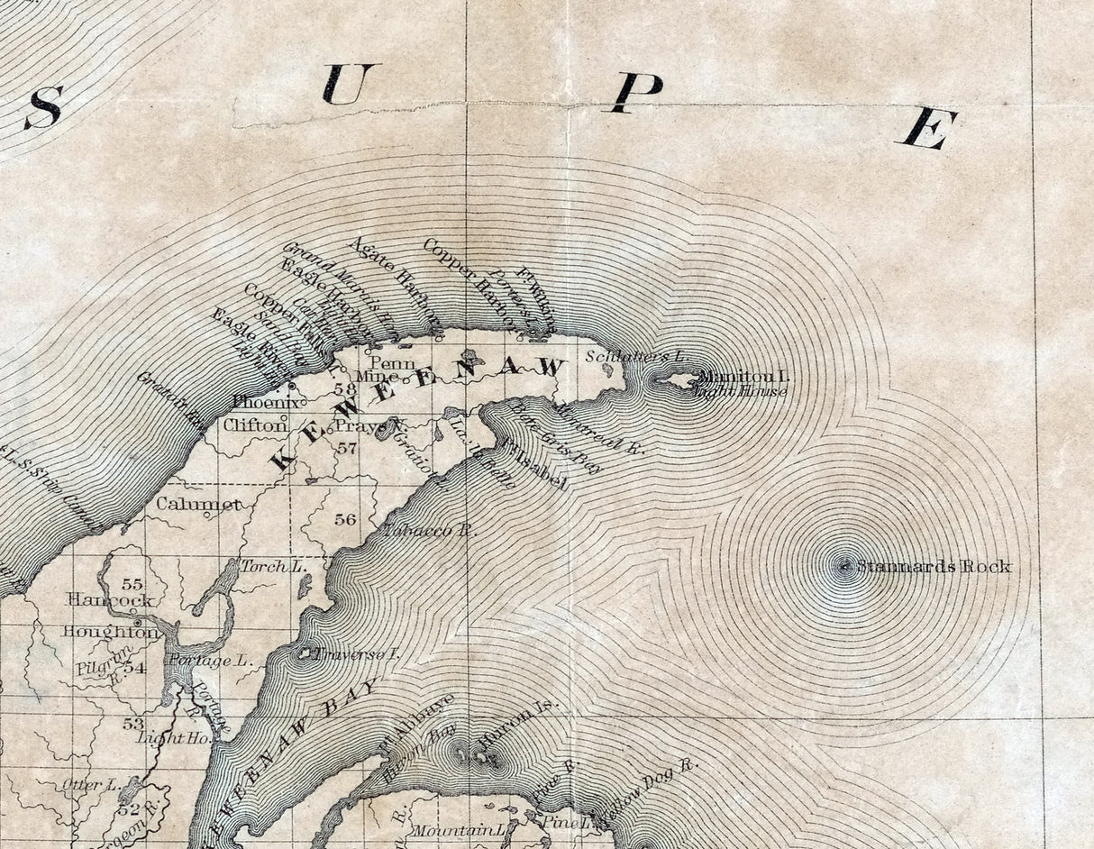 1867 Map of Lake Superior