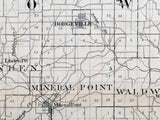 1880 Map of Iowa County Wisconsin