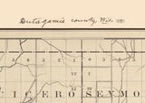 1880 Map of Outagamie County Wisconsin
