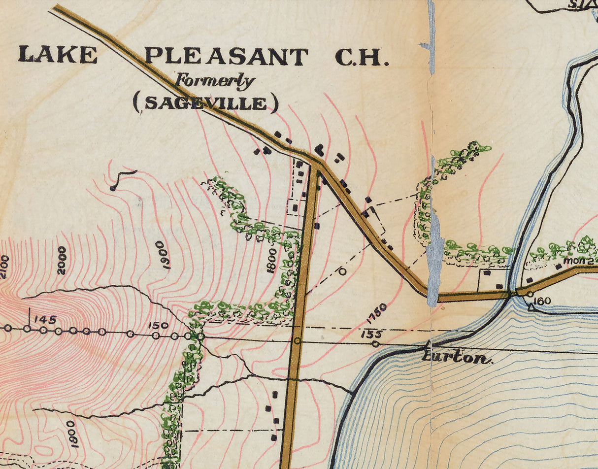 1899 Map of Lake Pleasant Hamilton County New York