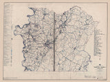 1941 Map of Fayette County Pennsylvania