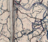 1941 Map of Fayette County Pennsylvania