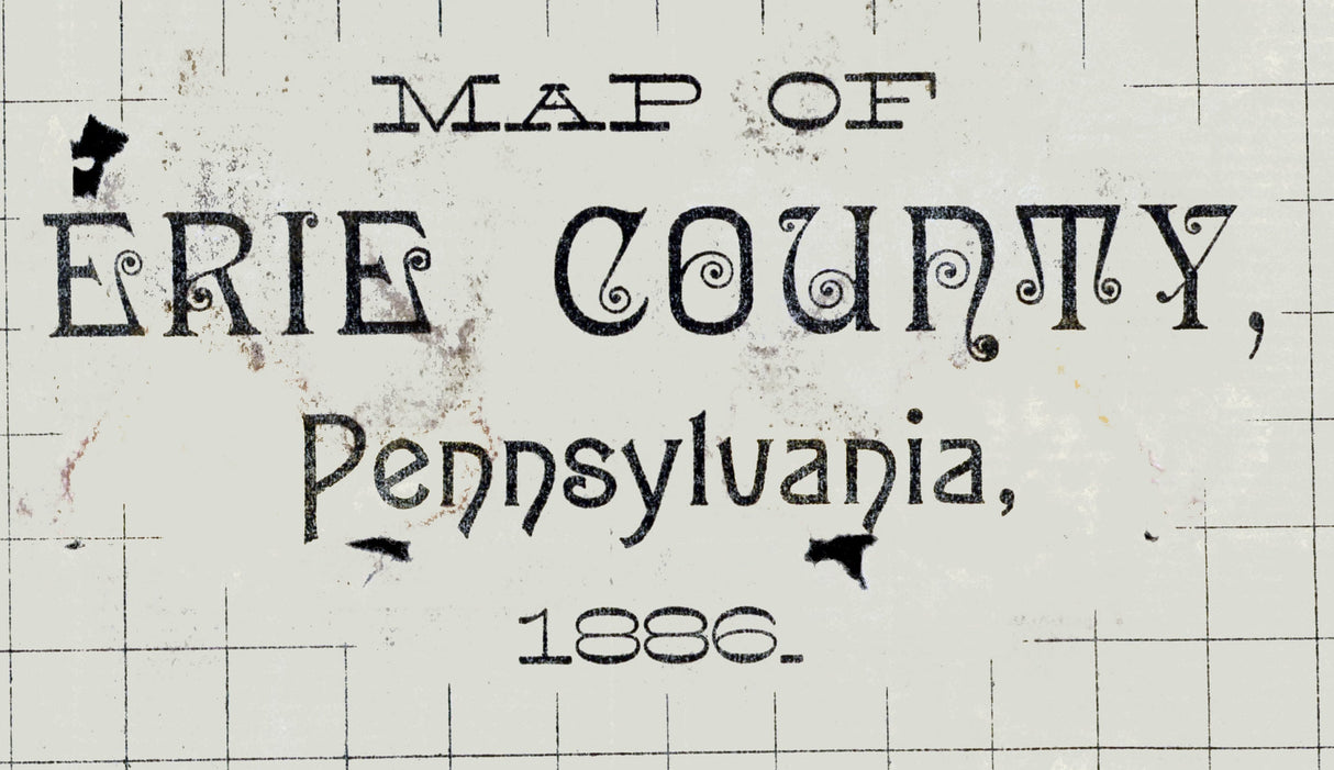 1886 Map of Erie County Pennsylvania
