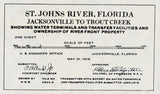 1919 Map of Jacksonville Florida Saint Johns River to Trout Creek