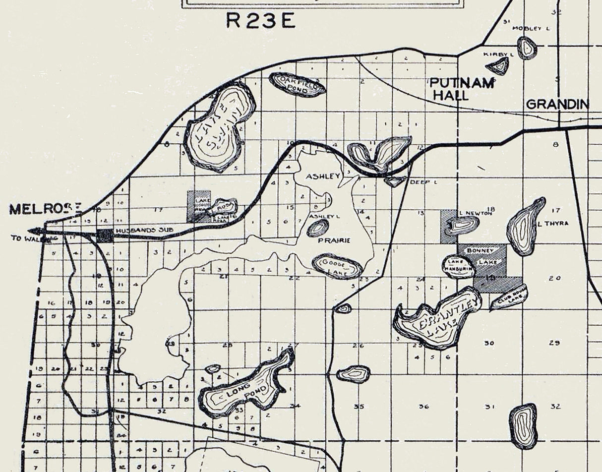 1925 Farm Line Map of Putnam County Florida