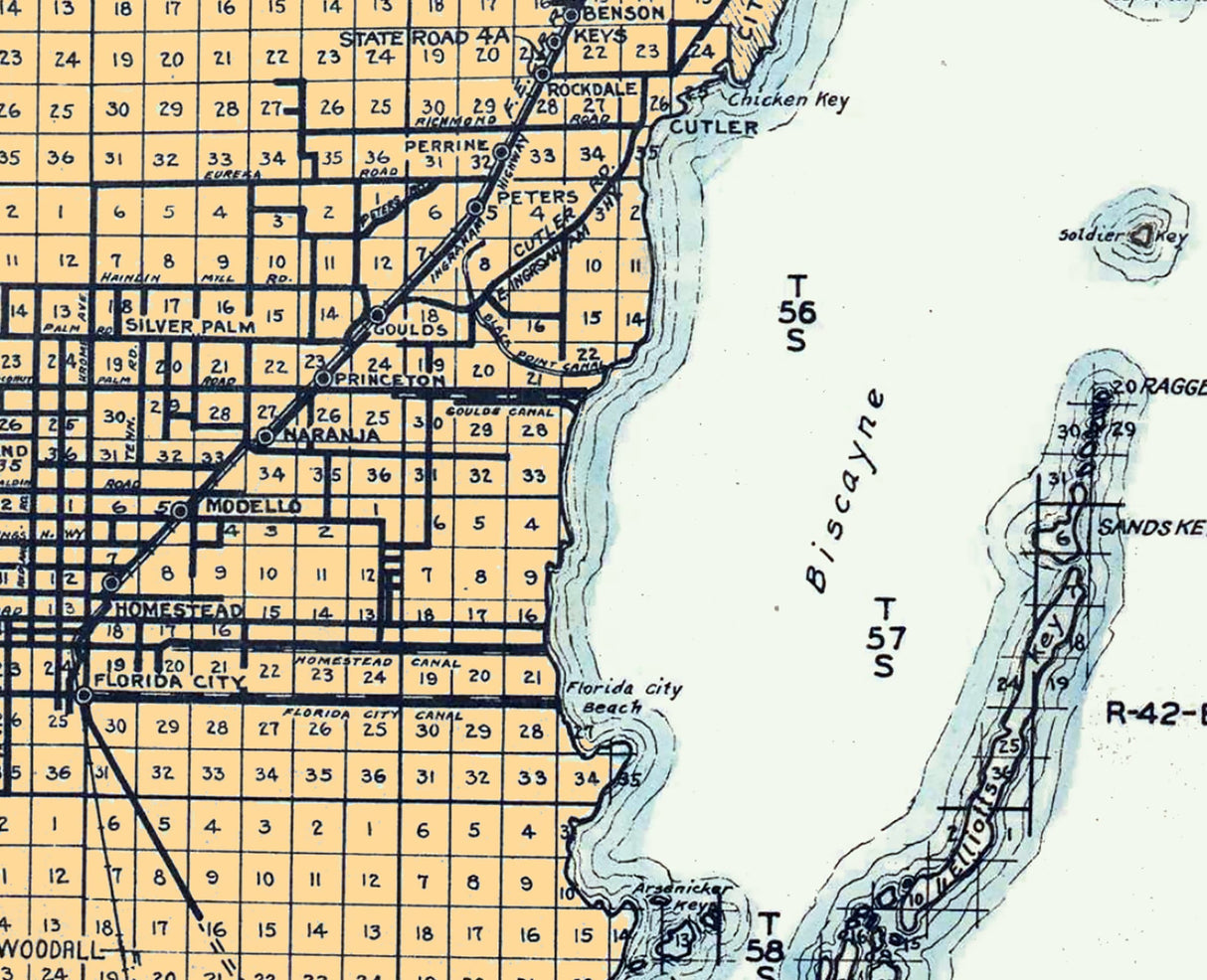 1926 Map of Dade County Florida