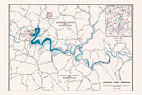 1959 Map of Crooked Creek Lake Pennsylvania