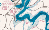 1959 Map of Crooked Creek Lake Pennsylvania