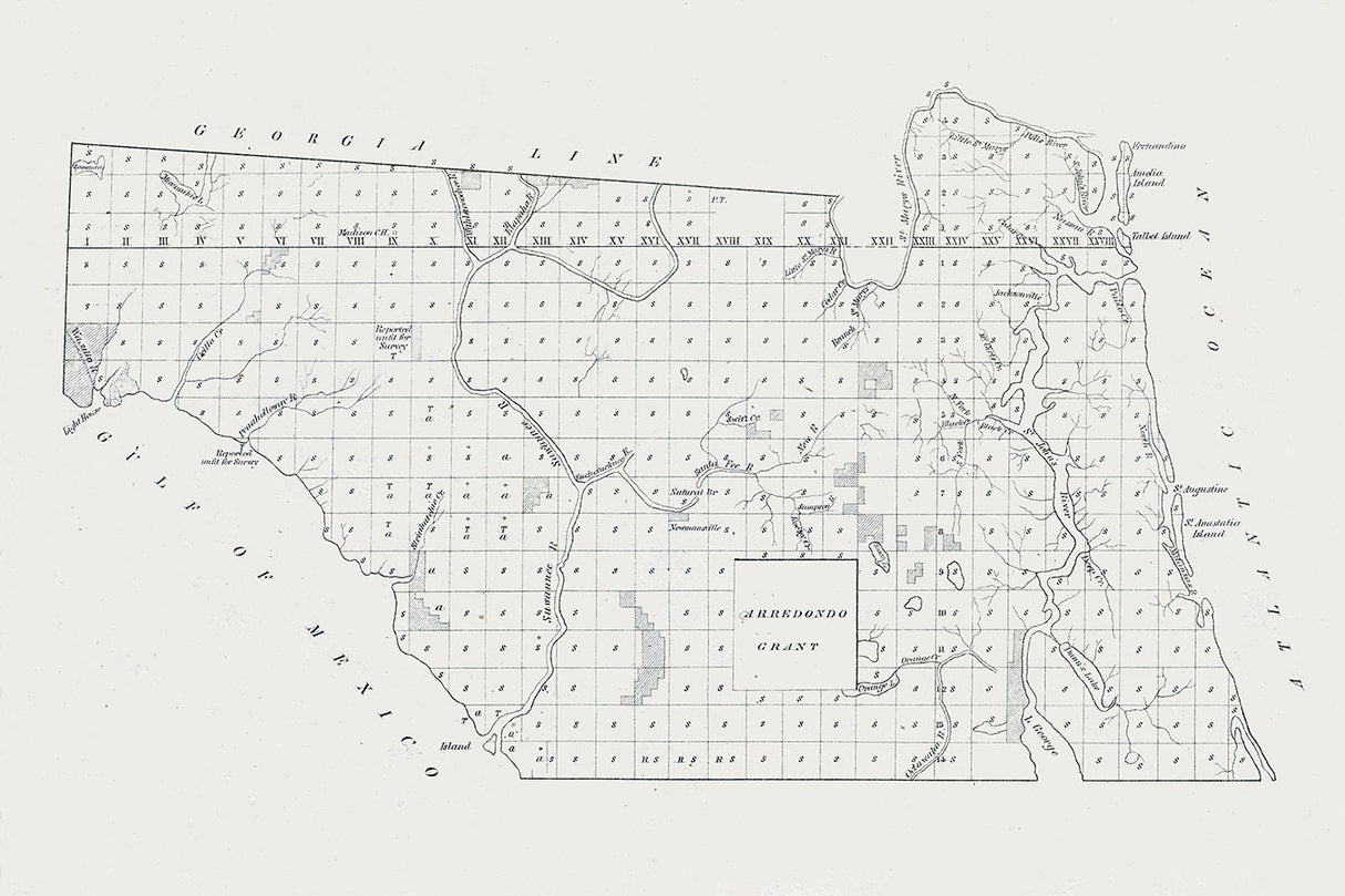 1850 Map of Middle Florida