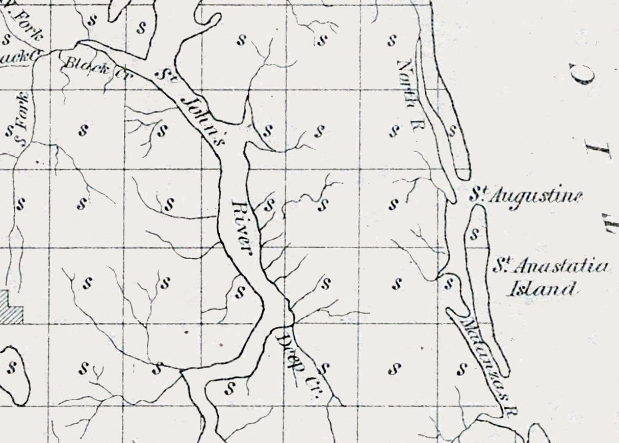 1850 Map of Middle Florida