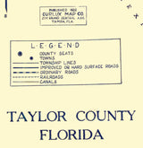 1922 Map of Taylor County Florida