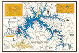 1976 Map of Dale Hollow Lake Tennessee and Kentucky