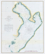 1855 Map of Tampa Bay Florida