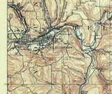 1906 Topo Map of Punxsutawney Pennsylvania Quadrangle