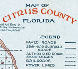 1925 Map of Citrus County Florida