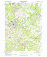 1973 Topo Map of Punxsutawney Pennsylvania Quadrangle