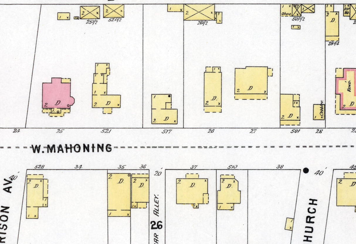 1896 Town Map of Punxsutawney Jefferson County Pennsylvania