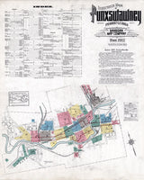 1912 Town Map of Punxsutawney Jefferson County Pennsylvania