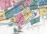 1912 Town Map of Punxsutawney Jefferson County Pennsylvania