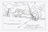 1916 Map of Atlantic City and Ocean City New Jersey