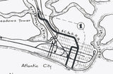 1916 Map of Atlantic City and Ocean City New Jersey