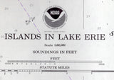 1980 Nautical Map of Islands In Lake Erie