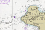 1980 Nautical Map of Islands In Lake Erie