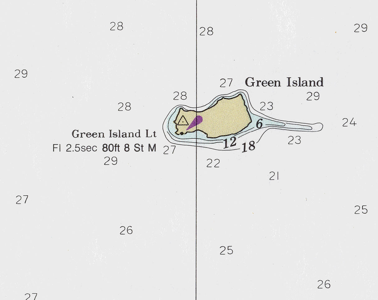 1980 Nautical Map of South Bass Island Lake Erie