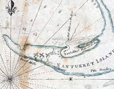 1786 Map of Nantukket Shoals Cape Codd