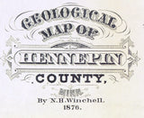 1876 Map of Hennepin County Minnesota