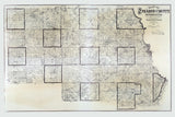 1880 Farm Line Map of Stearns County Minnesota