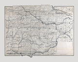 1880 Map of Sauk County Wisconsin