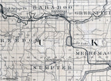 1880 Map of Sauk County Wisconsin
