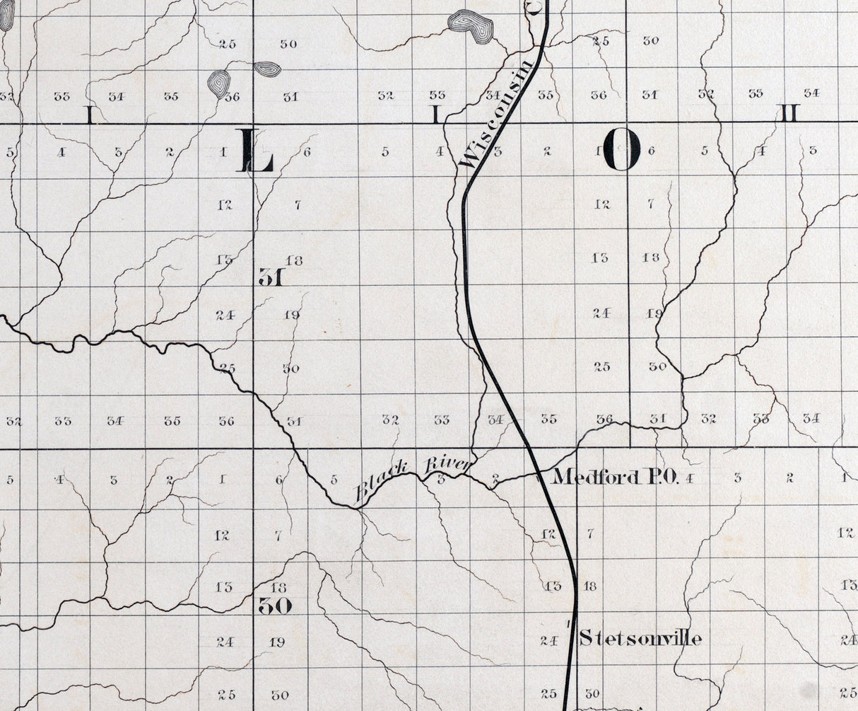 1880 Map of Taylor County Wisconsin