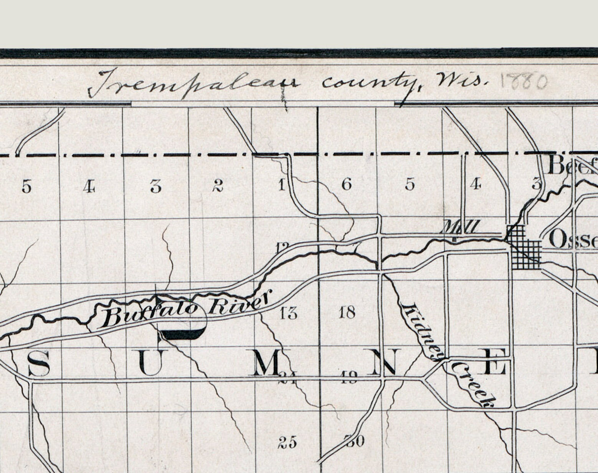 1880 Map of Trempaleau County Wisconsin
