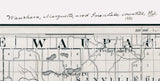 1880 Map of Waushara Marquette and Green Lake County Wisconsin