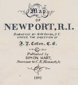 1892 Map of Newport Rhode Island