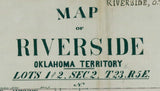 1895 Map of Riverside Oklahoma Territory