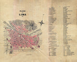 1900 Map of Lima Peru