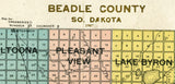 1907 Map of Beadle County South Dakota