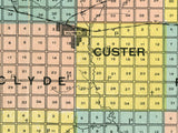 1907 Map of Beadle County South Dakota