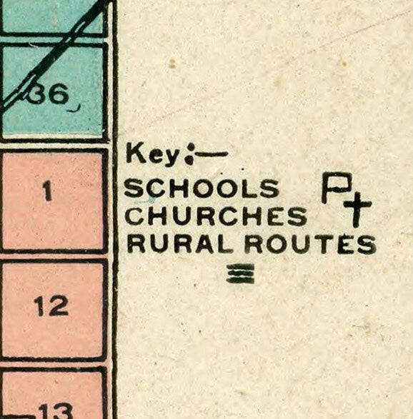 1907 Map of Brown County South Dakota