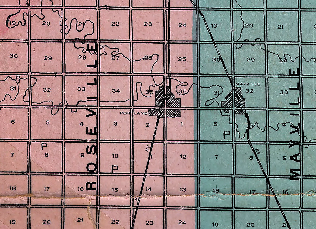 1907 Map of Traill County North Dakota