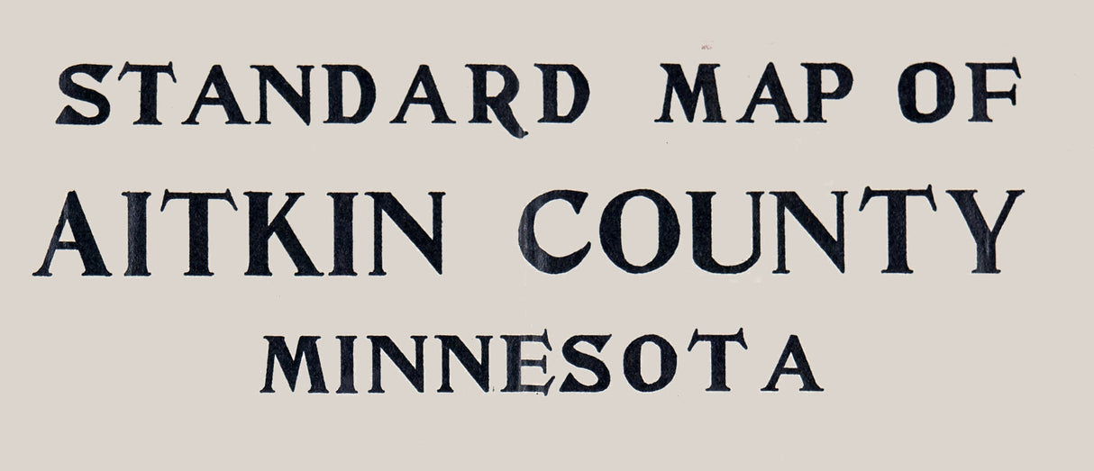 1914 Map of Aitkin County Minnesota