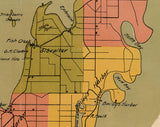 1915 Map of Door County Wisconsin