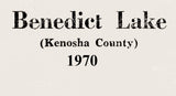 1970 Map of Benedict Lake Kenosha County Wisconsin