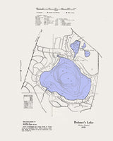 1970 Map of Bohners Lake Racine County Wisconsin