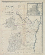 1829 Map of Albany and Schenectady County New York