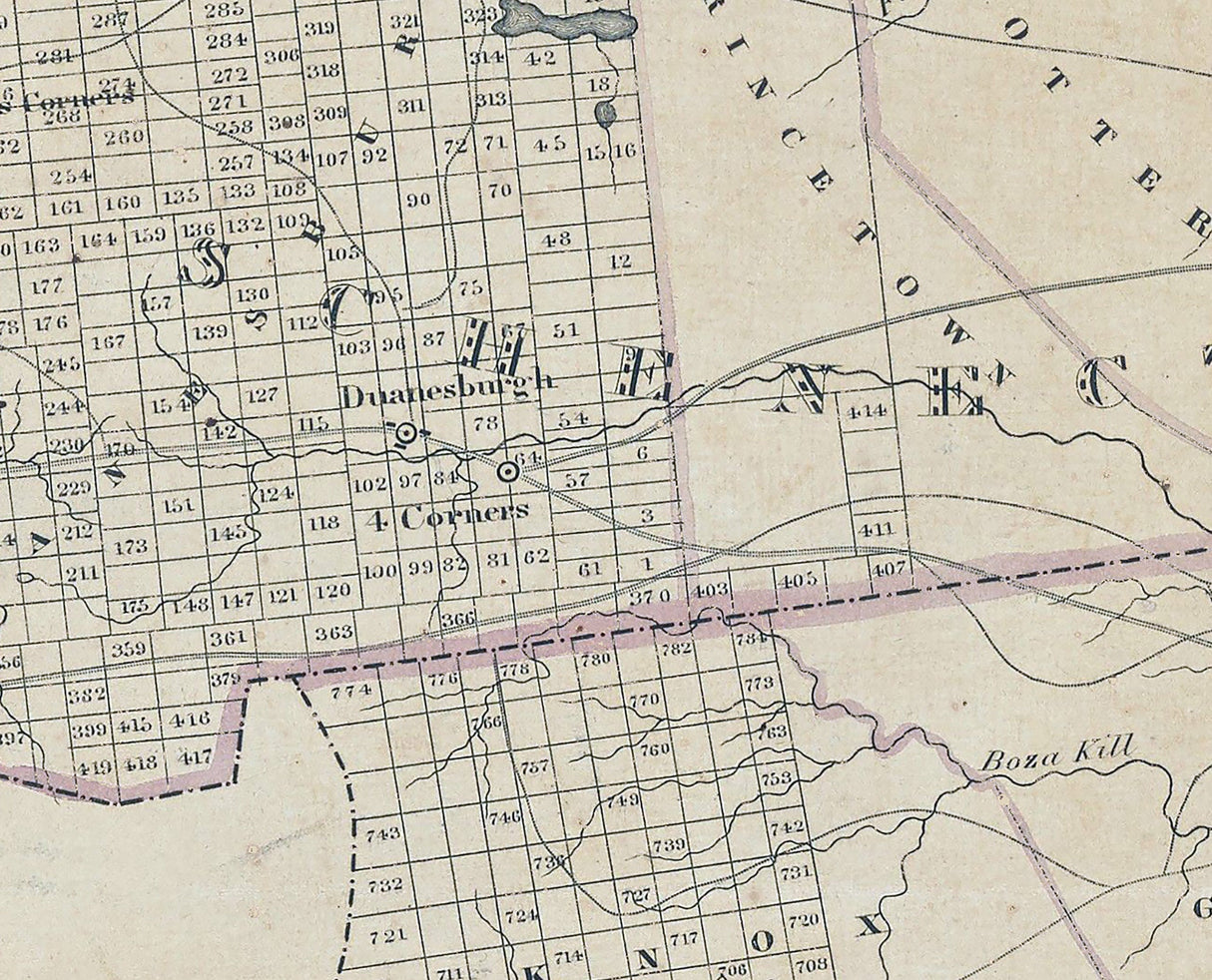 1829 Map of Albany and Schenectady County New York