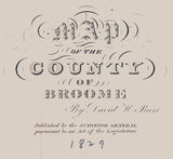 1829 Map of Broome County New York